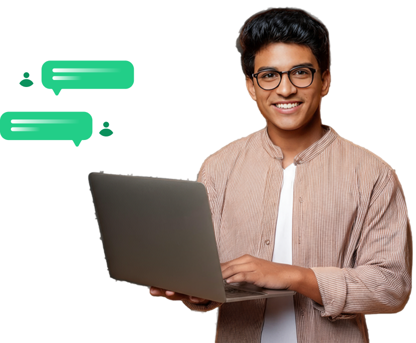 Student with Laptop Image